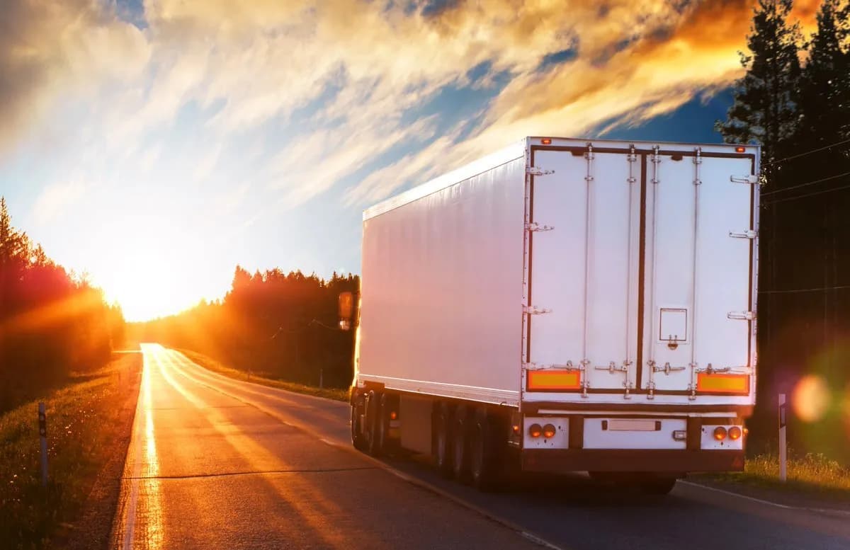 Fleet trailer at sunset