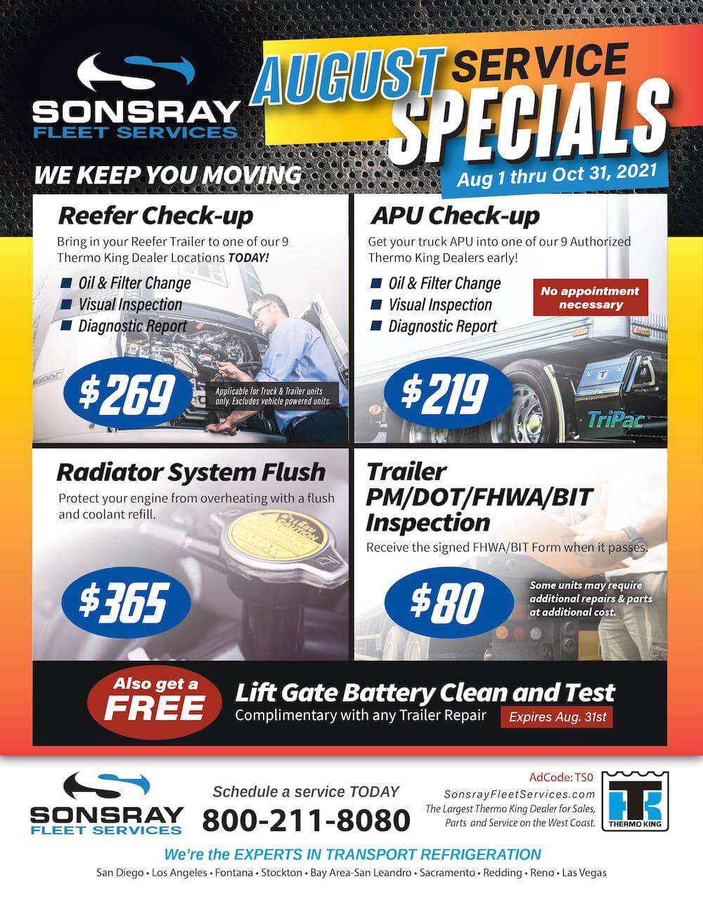 trailer service specials